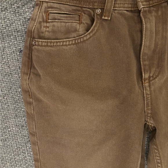 Free People We The Free Brown Xena High-Rise Slim Straight Leg Jeans Size 25 - Picture 13 of 15